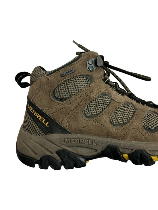 Merrell Moab 2 Boulder Old Gold Waterproof Suede Mesh Mid Trail Hiking Boots Men